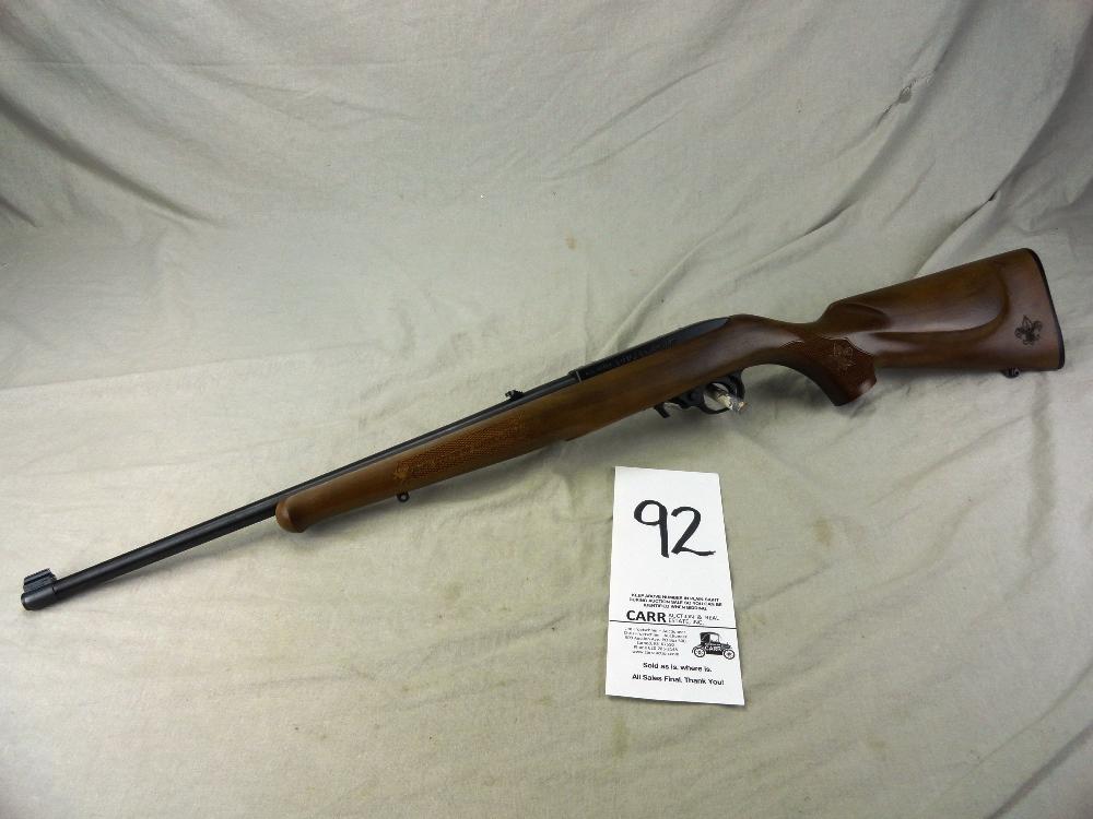 92. Ruger 10/22, Auto, 22-Cal., SN:BSA-02412, Boy Scout, Unfired,  Engraved w/Box