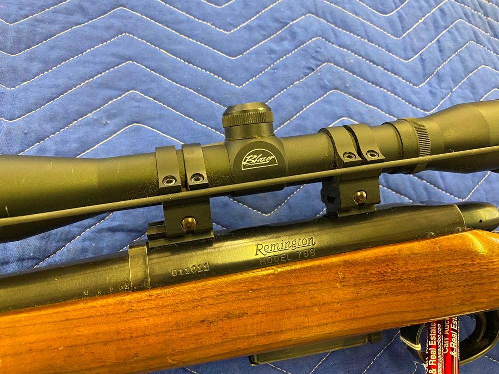 Remington M.788, 22 Rem Cal. w/Blazer 4x32 Scope, SN:011011