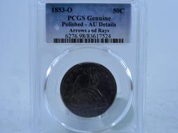 1853-O Seated Liberty Half-Dollar Details, AU