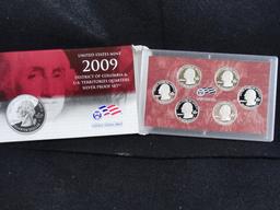 2009-S Dist. of Columbia & US Territories Quarters, Silver Proof Set