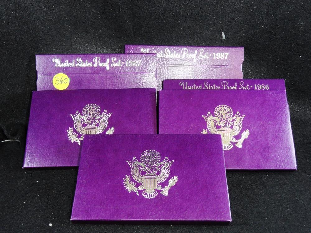 (1) 1986-S & (5) 1987-S Proof Sets (x6)