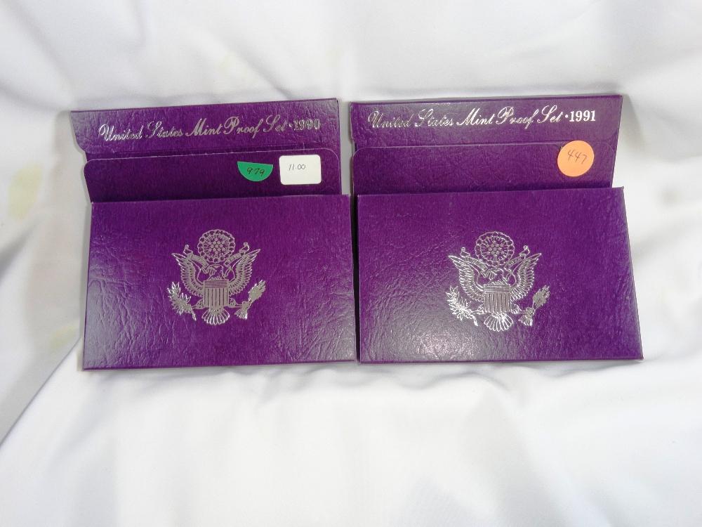 (2) 1990-S & (2) 1991-S Proof Sets (x4)