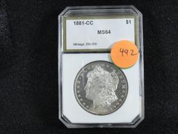 1881-CC Morgan Dollar, MS64