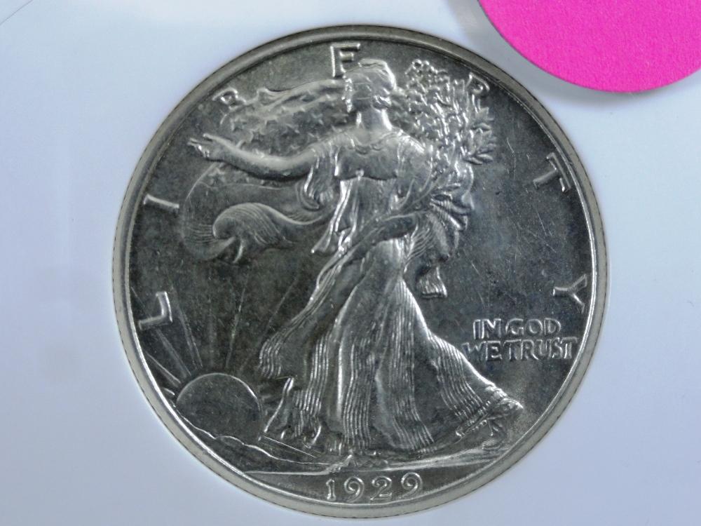 1929-D Liberty Half-Dollar, AU50