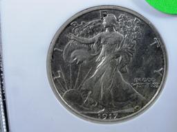 1917-S Walking Liberty Half-Dollar, AU50