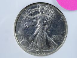 1937-D Walking Liberty Half-Dollar, AU50