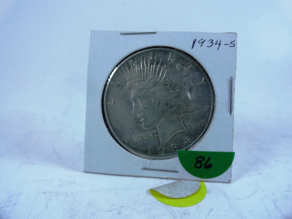 1934-S Peace Dollar, VF