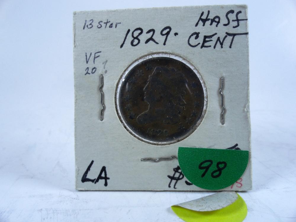 1829 Half-Cent, VF20