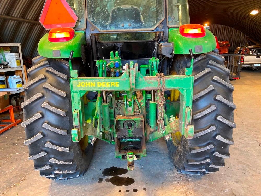 2013 JD 6140D Tractor w/H310 Loader, Bucket, Power Reverser, 18.4-38" Tires, 14.9-24" Fronts, Pallet