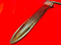 WW II M1 Garand Bayonet Marked A.F.H. w/ Flaming Bomb & Scabbard (Exempt)