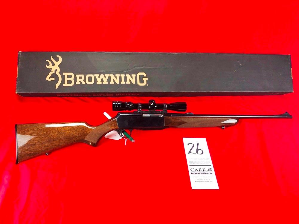 Browning BAR, 30-06 w/Redfield Tracker 2x-7x Scope, SN:137PRO3140 w/Box