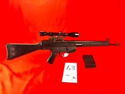 HK 41 (1/74) .308 Cal. w/Redfield 3x-9x Scope, SN:101189 w/Extra Mag