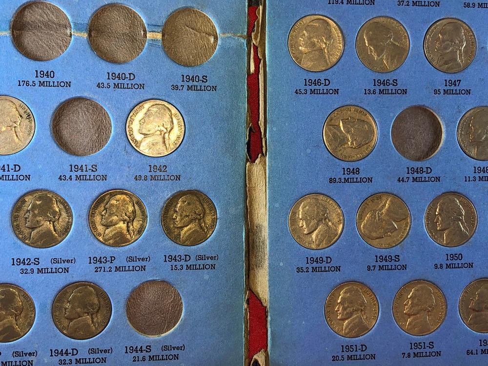 Jefferson Nickel Book, 1938-1961, Incomplete (x1)