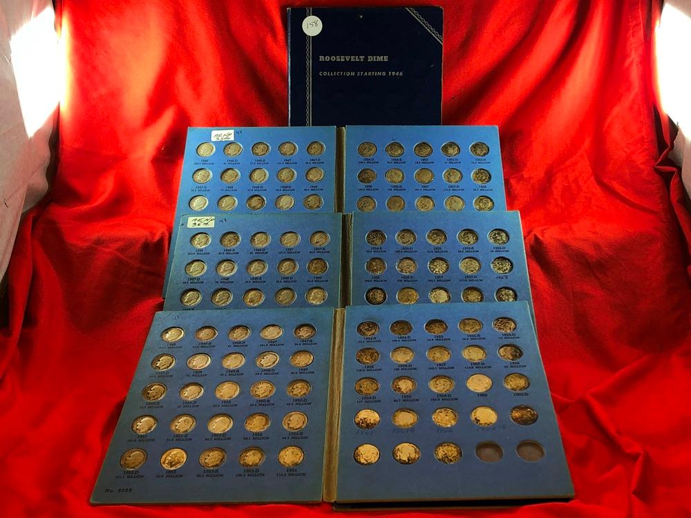 (4) Roosevelt Dime Books, (192) Coins (x192)