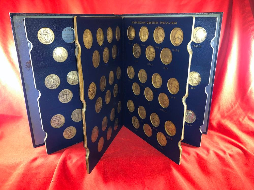 Washington Quarter Book, 1932-1964, (82) Coins (x82)