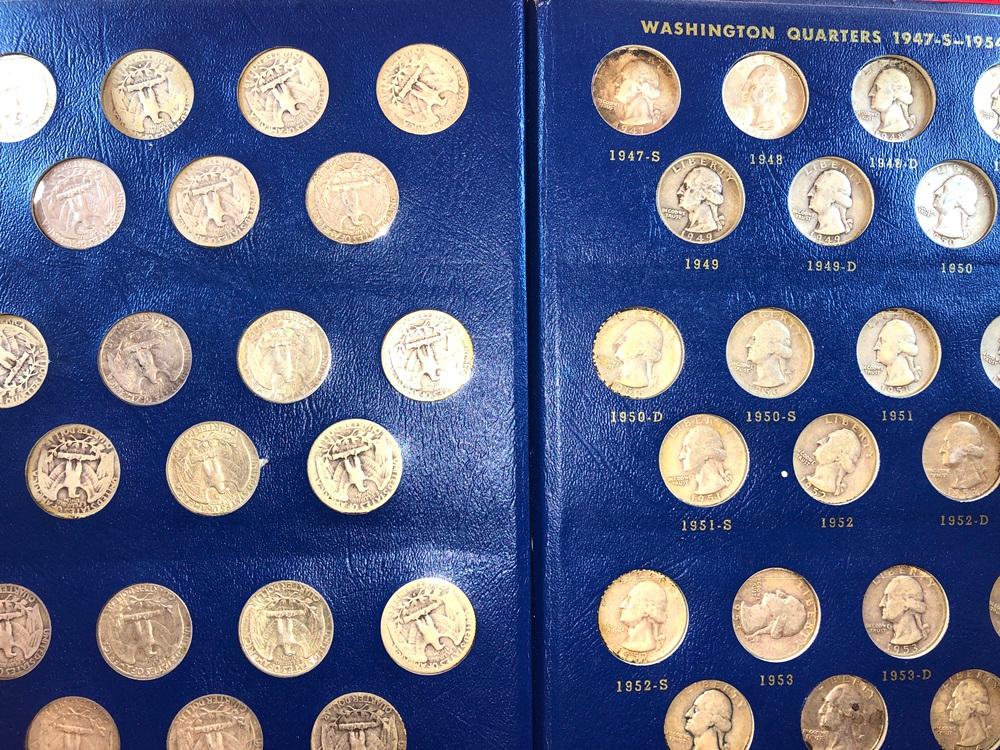 Washington Quarter Book, 1932-1964, (82) Coins (x82)