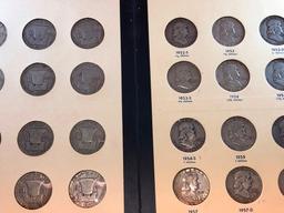 Franklin Liberty Half Book, 1948-1963, (35) Coins (x35)