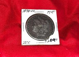 1878-CC F/VF Silver Dollar (x1)