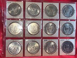 Sheet of (12) Morgan Silver Dollars (x12)