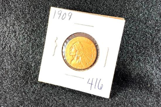 1909 $5 Gold Indian (x1)