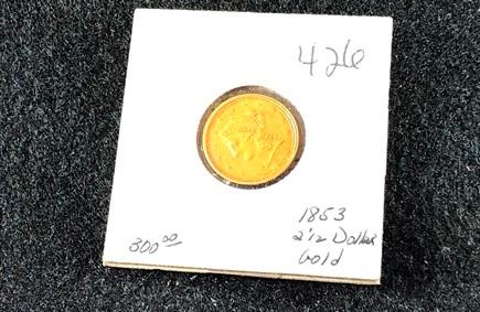 1853 $2 1/2 Gold Liberty (x1)