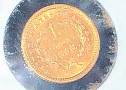 1853 $1 Gold Liberty (x1)