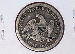 1854 Seated Quarter (x1)