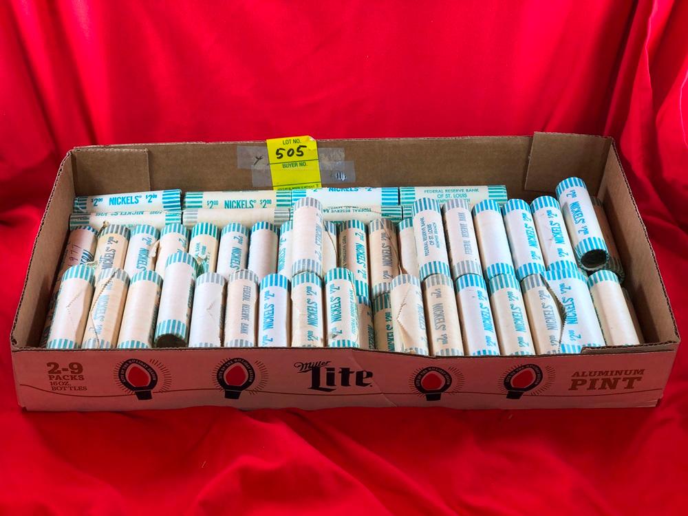 (67) Rolls Jefferson Nickels (x67)