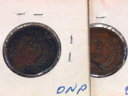 (4) 1865 2-Cents (x4)