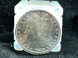 (20) 1882-S Morgan Silver Dollars, Gem AU (x20)