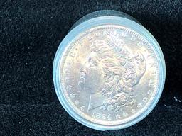 (20) 1884-O Morgan Silver Dollars, AU (x20)