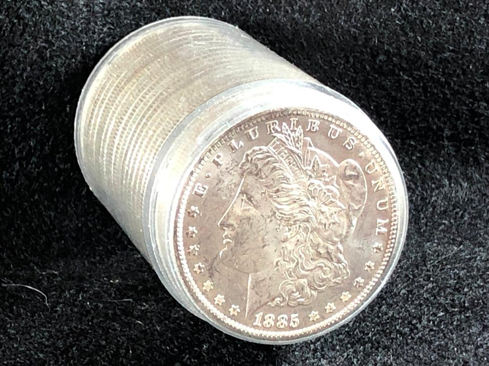 (20) 1885-O Morgan Silver Dollars, AU (x20)