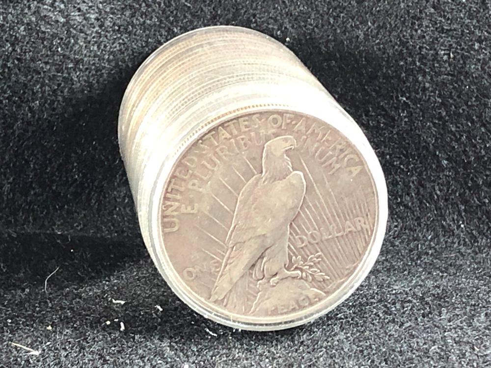 (21) Morgan & Peace Silver Dollars (x21)