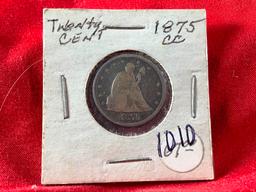 1875 Seated Quarter Dollar (x1)