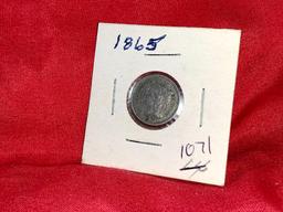1865 3-Cent Piece (x1)
