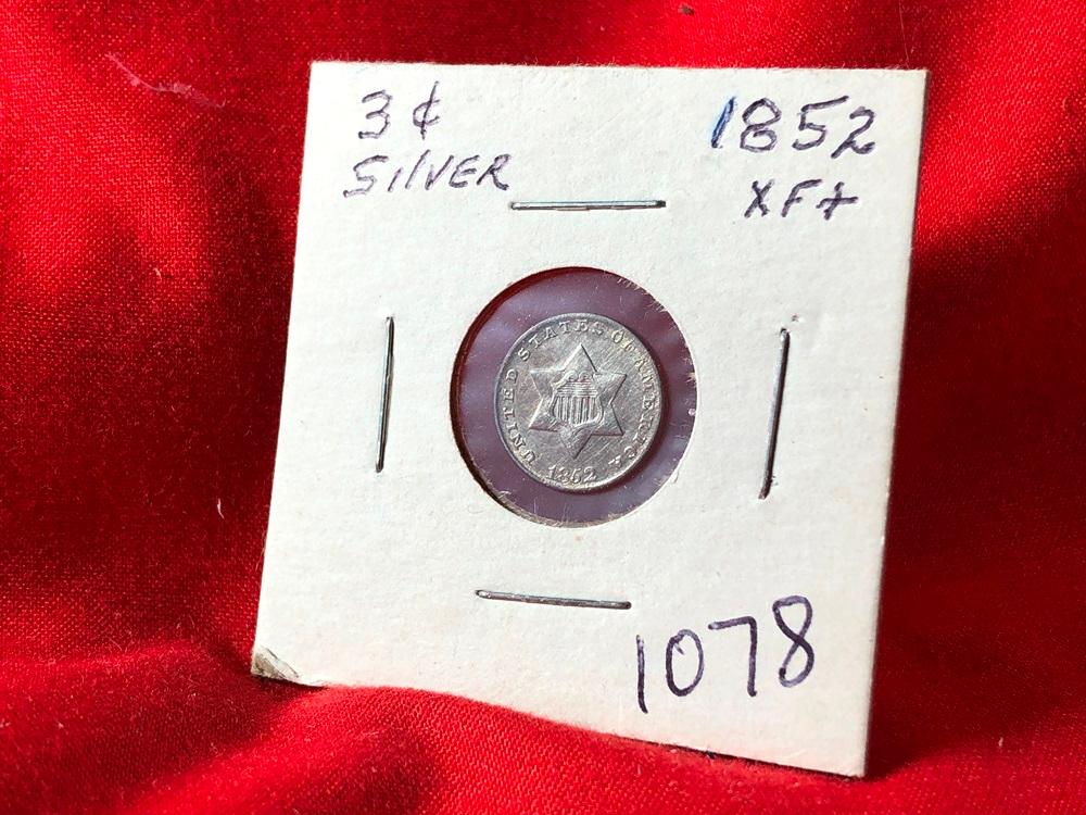1852 3-Cent Silver (x1)