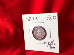 1845 1/2-Dime (x1)