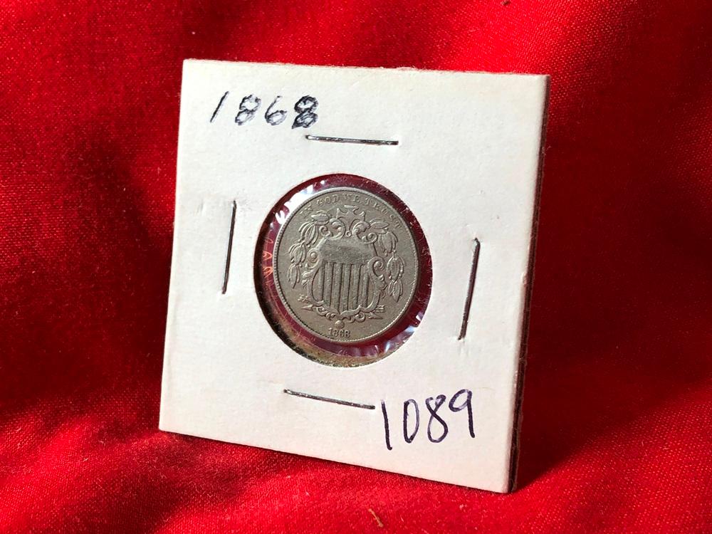 1868 5-Cent Shield Nickel (x1)