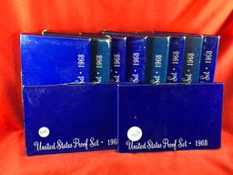 (10) 1968 Proof Sets (X10)