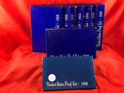 (9) 1968 Proof Sets (x9)