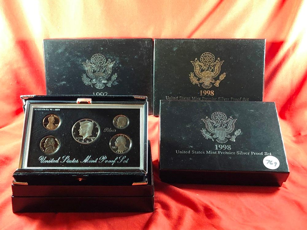 (4) 1998 US Premier Silver Proof Sets (x4)