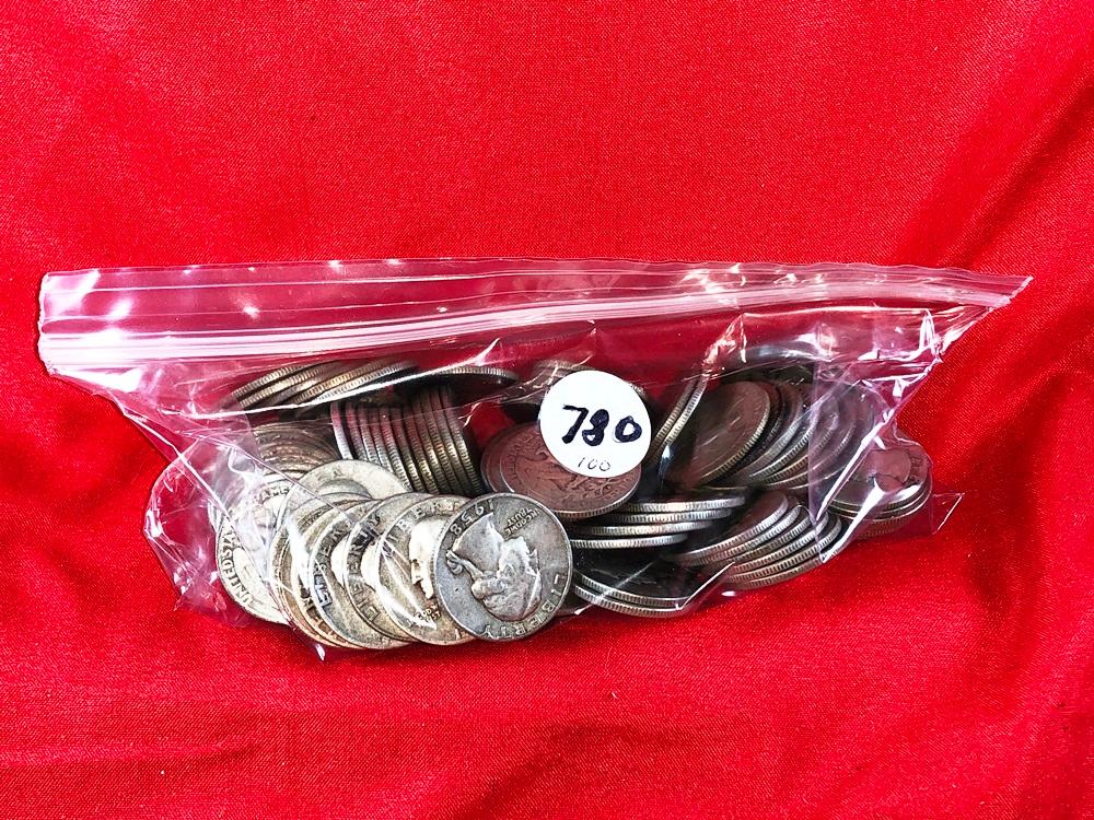 (100) Silver Quarters (x100)