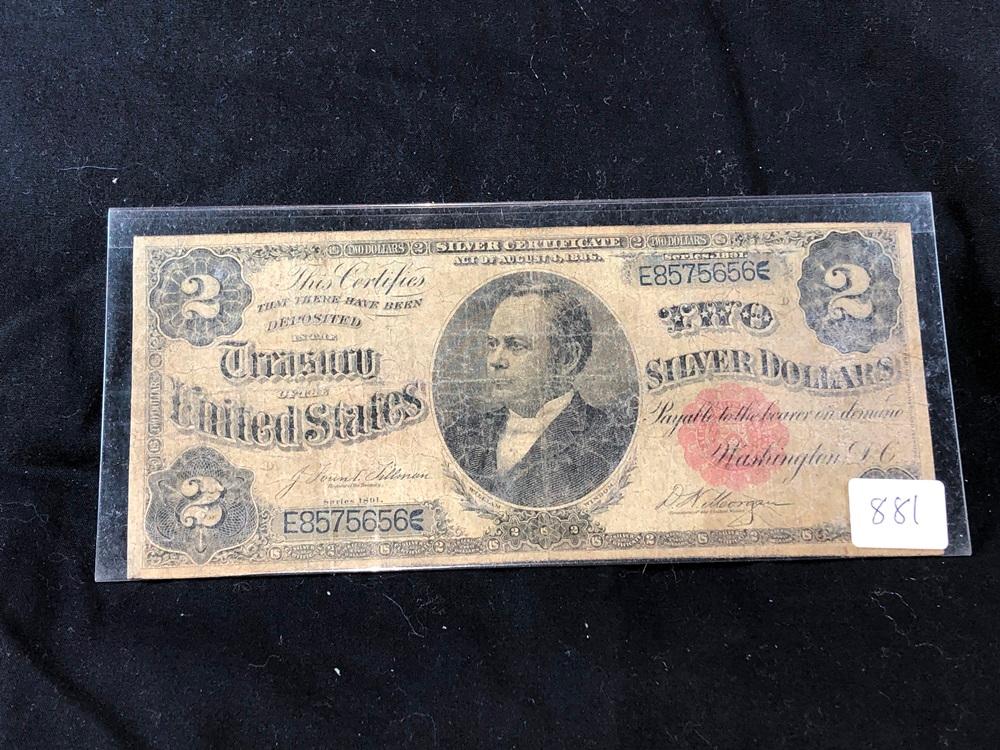1891 $2 Windom Silver Cert. (x1)