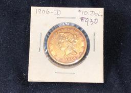 1906-D $10 Gold Liberty (x1)