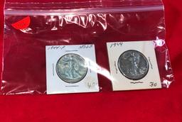 (2) 1944 Walking Liberty Half Dollars (x2)