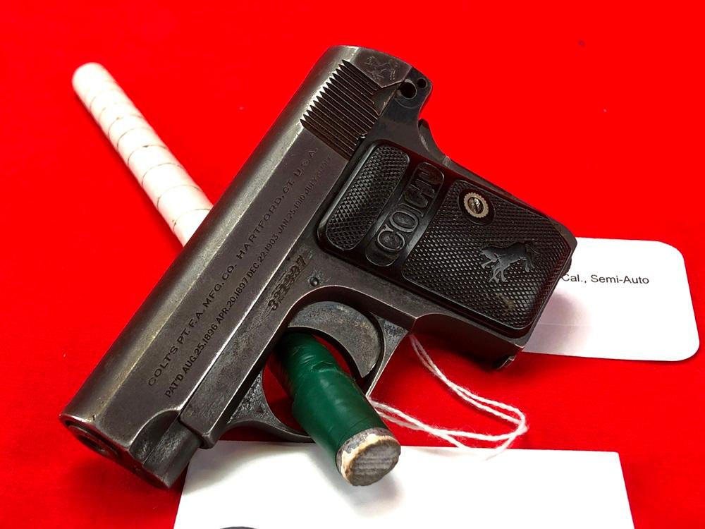 Colt Vest Pistol, 25ACP Cal., Semi-Auto **HANDGUN** SN: 321337 NEEDS REPAIR