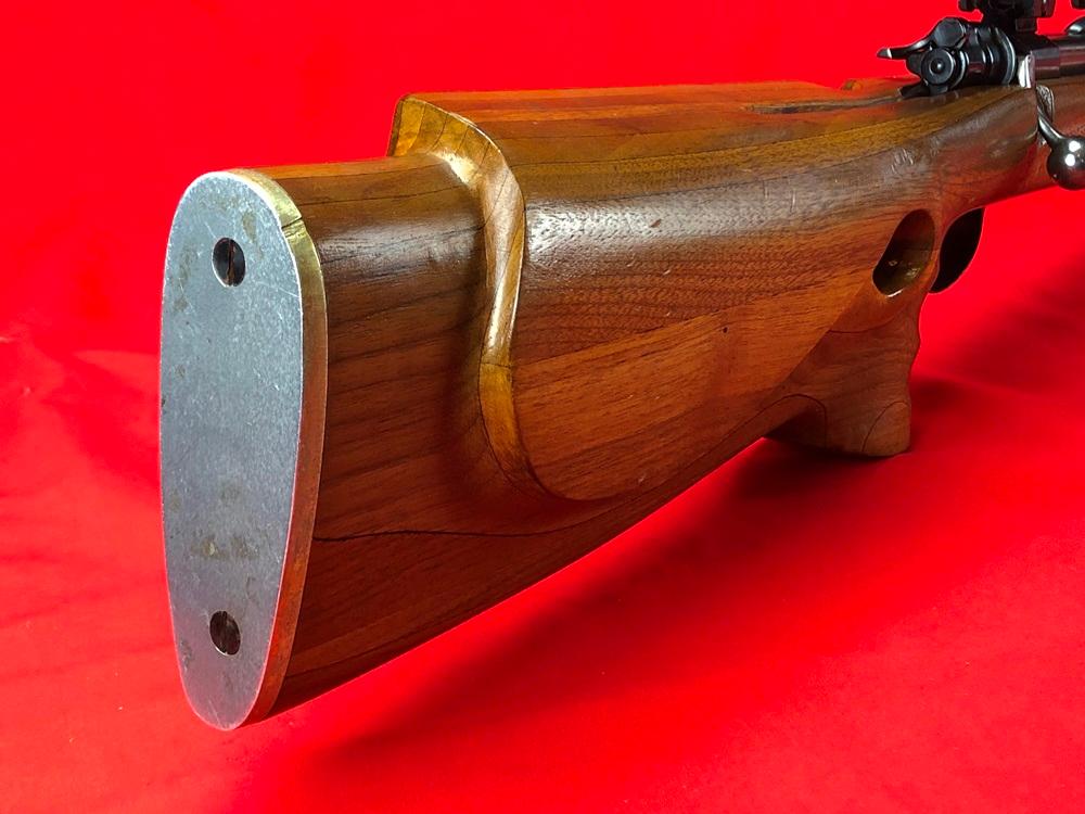 Custom BRNO Mauser Bench Rest Rifle, 22-250, Left Handed Stock, 24x BSA Target Scope