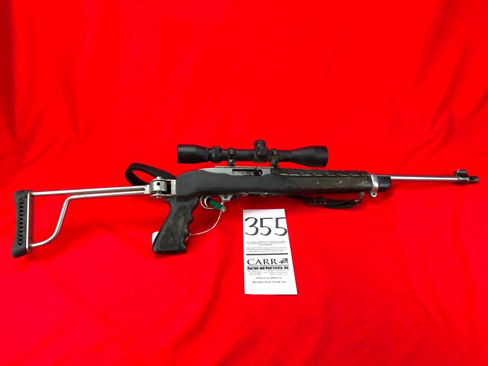 Ruger 10/22 Stainless 22LR w/Rimfire Burris Scope & Foldable Stock, SN:234-76827