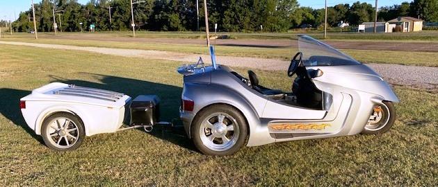 2009 Thoroughbred Motorsports Stallion Motor Trike And 1995 Bushtech Trailer