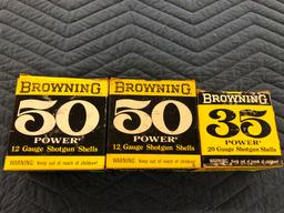 Browning 50 Power 12ga.(2) & Browning 35 Power 20ga.(1) (x3)